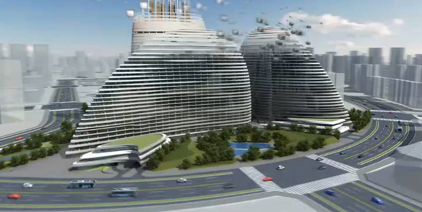 望京SOHO建筑漫游動(dòng)畫(huà)